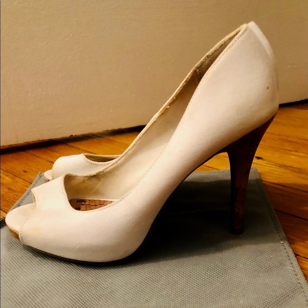 Christian Siriano - White Peep Toe Stilettos